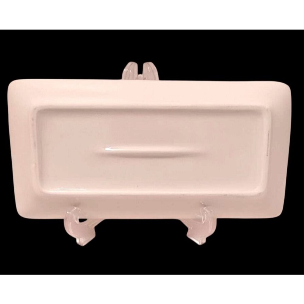 Strawberry Ceramic Rectangular Small Serving Tray Platter 10.5"x5" Vintage MCM - Picture 3 of 8